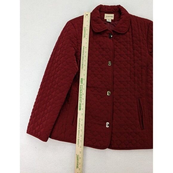 St. John's Bay Women's Quilted Jacket Size Large Red - Picture 8 of 14